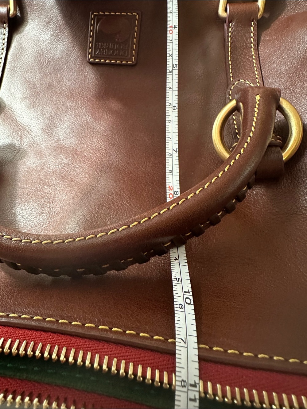 Chestnut Dooney & Bourke Florentine Leather Satchel NWT - Picture 10 of 13